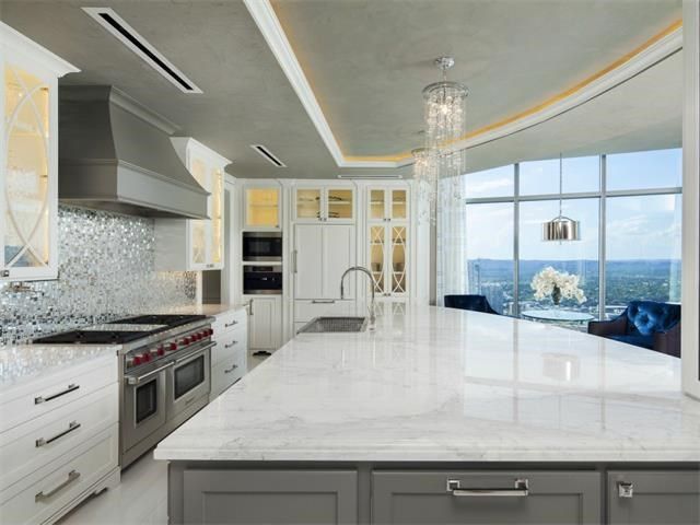 elegant white theme kitchen