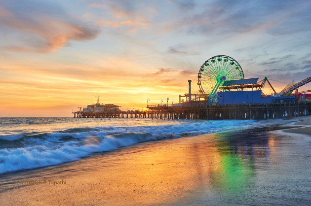 Santa Monica Pier beach view
