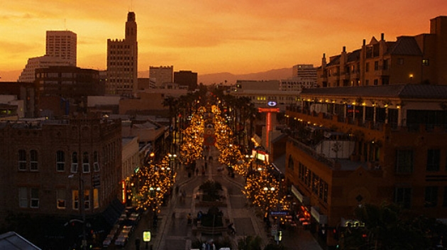 Third Street Promenade view on sunset