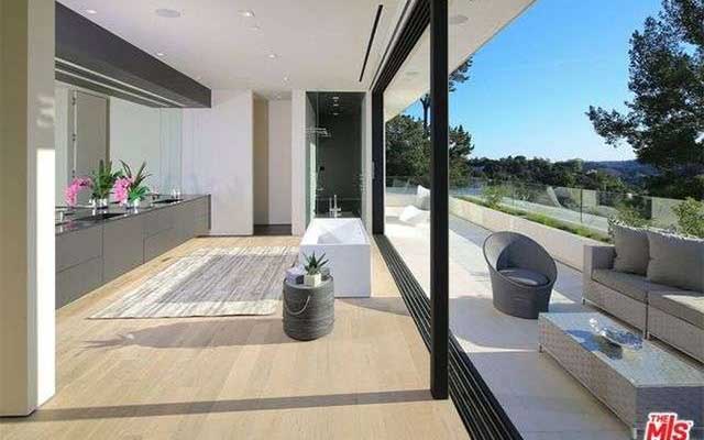 back of kitchen with outdoor view